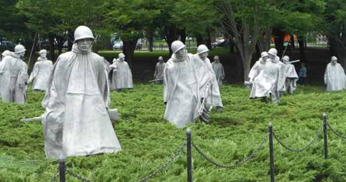미국 워싱턴 D.C.의 공동묘지에 있는 한국전쟁 참전용사 기념비